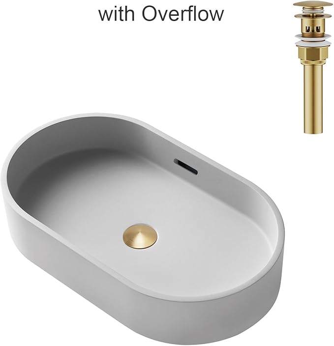 Bathroom Sink Drain with Strainer Basket and Pop-Up Drain Stopper Set (Gold, with Overflow)