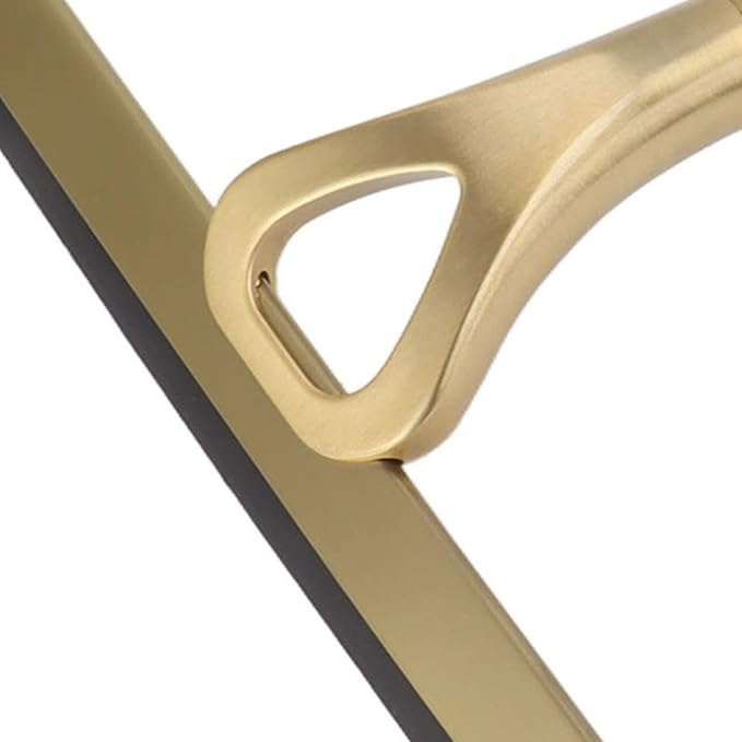 Shower Door Squeegee, Stainless Steel Shower Glass Cleaner Squeegee with Hook, 8.9x8.7in Household Wiper Gold, Versatile Shower Squeegee for Glass Doors, Window, Car