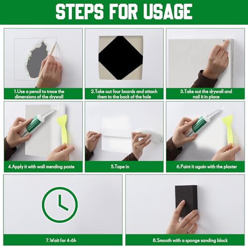 22 Pcs Drywall Repair Kit with 12x12x1/2" Drywall Repair | Home Repair - Image 6