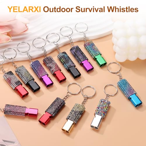 Bling Whistle Metal Crystal Whistles with Key Ring - Image 5