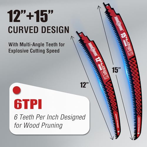 ANGELSWORD 12&15“ Arc Shaped Reciprocating Saw Blades - Image 3