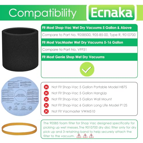 3 Pack 90585 Foam Sleeve Filter and 3 Pack 90107/90137 Wet Dry - Image 4