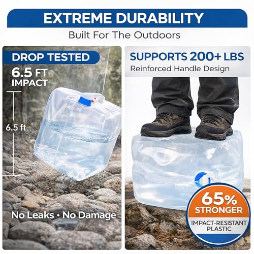 BPA Free Collapsible Water Container Jug with Spigot - Image 5