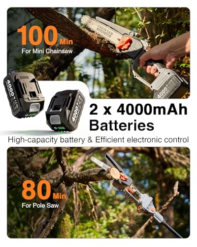 TaskStar 2-in-1 Pole Saw for Tree Trimming, 8-Inch - Image 7