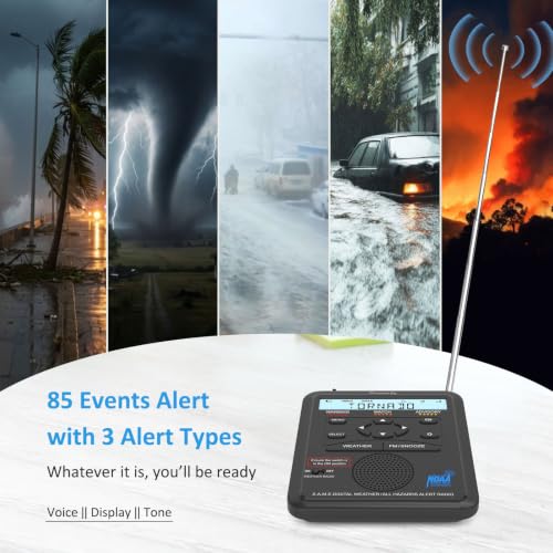 DreamSky Weather Radio NOAA Alert with Battery Backup & FM Radio - Image 6