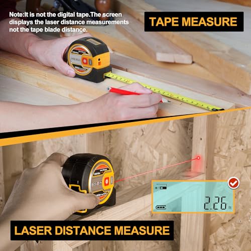 PREXISO 2-in-1 Laser Tape Measure - NOT Digital - 135Ft - Image 4