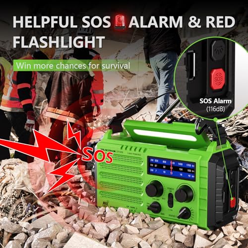 Emergency Weather Radio with NOAA Alert, Portable Solar - Image 7