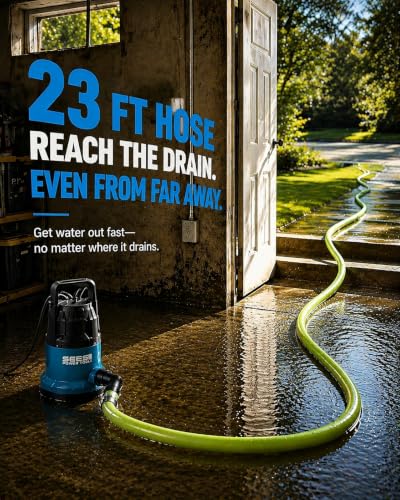 SEESII 1HP Submersible Water Pump, 4755 GPH High Flow w/ 23ft - Image 4