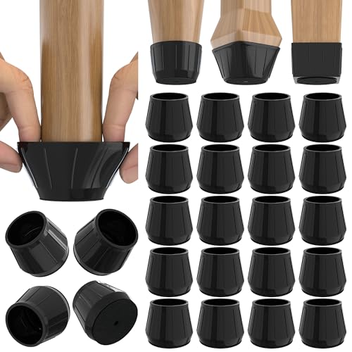 24PCS Silicone Chair Leg Floor Protectors for Hardwood Floors, Thicken Rubber Chair Leg Cap Covers, Non Slip Furniture Leg Pads to Protect Wood Tile Floors from Scratches and Reduc - Image 2