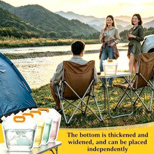 15 Pack Collapsible Water Bags, 1L Clear Portable Water - Image 5