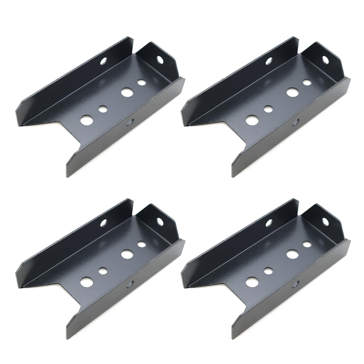 ZYAMY 4PCS Black Fence Post Brackets Deck Patio Railing - Image 1