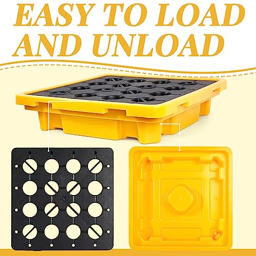 1 Drum Spill Containment Pallet with Drain Anti Slip, 26.4 x 26.4 - Image 5