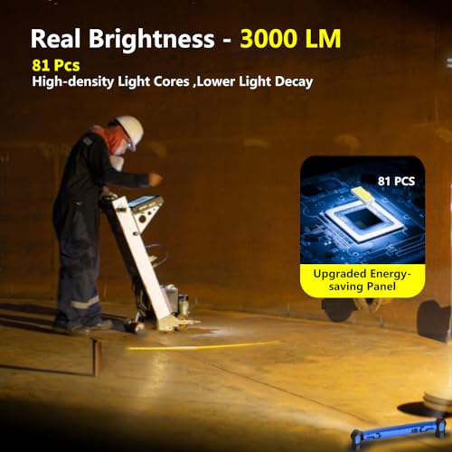 Magnetic Cordless Under Hood Work Light Bar for Mechanics-Blue - Image 3