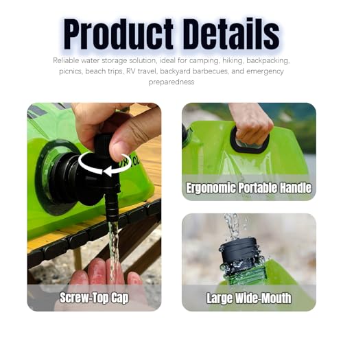 Collapsible Water Container 2 Gallon, Portable Water Jug - Image 6