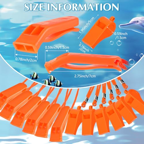 100 Pieces Emergency Whistles with Lanyard - Image 3