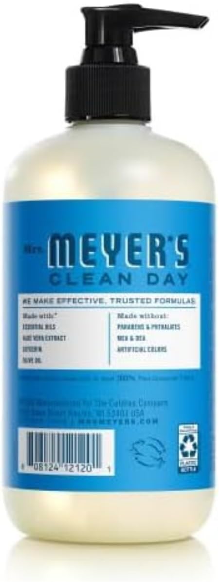 Mrs. MEYER'S Clean Day Blueberry Scent Variety Pack, Liquid Hand Soap 12.5 OZ, Multi-Surface Cleaner 16 OZ, Liquid Dish Soap 16 OZ, Room Freshener 8 OZ, 1 CT