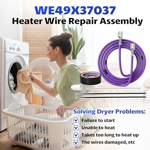 WE49X37037 Dryer Heater Wire Repair Heating Element Wire | Home Repair - Image 7