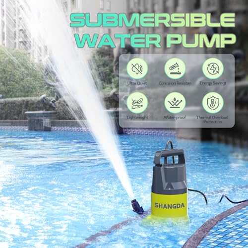 1.7HP Sump Pump Submersible Water Draining Pump, High Flow - Image 4