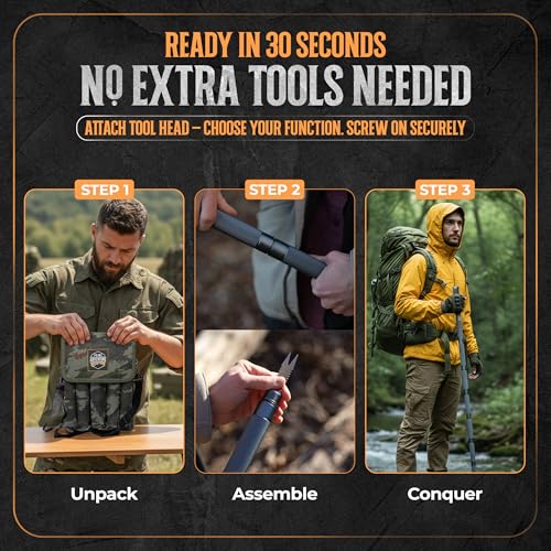 15-in-1 Tactical Survival Walking Stick & Hiking Staff – - Image 7