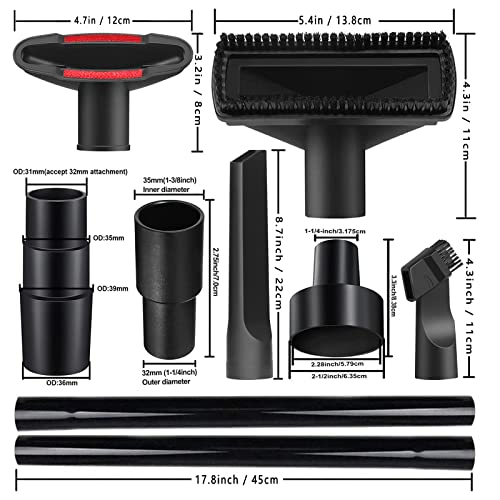 12PCS Universal Vacuum Attachment Kit Wet Dry Plastic - Image 3