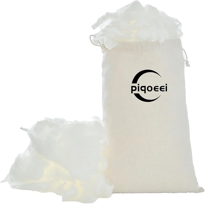 Lambs Wool Stuffing Super Clean Fine Wool for Felting Filler Roving Mercerized Wool for Crafts Needle Cushions Pillow Knitted Stuffed Toys Animals Blending and Dryer Balls, Natural White