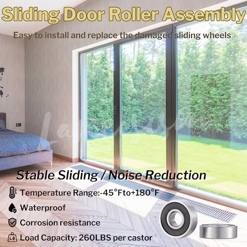 2Pcs Sliding Door Tandem Roller, Heavy-Duty 1-1/4 Inch Sliding - Image 7