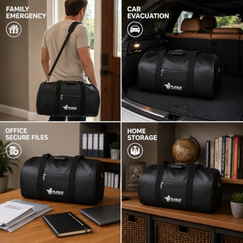 FLASLD Fire Resistant Document Bag with Lock, 18 x 10 x - Image 6