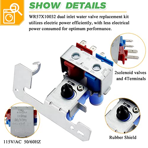WR57X10032 WR57X33326 Refrigerator Water Inlet Valve by Techecook - Image 4