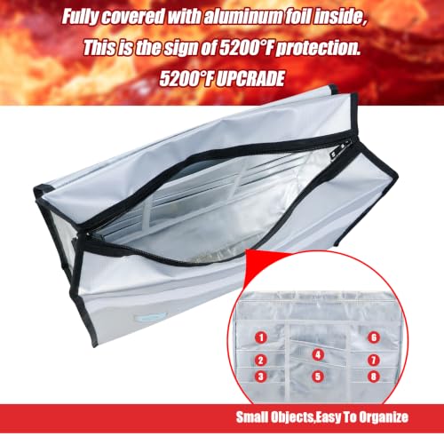 Fireproof Document Bag - Large (17" x 12" x 5.7") Fireproof - Image 5