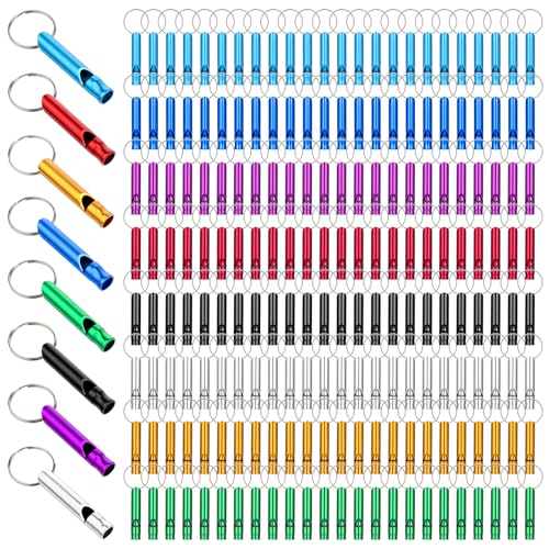 200 Pcs Emergency Whistles with Keychains, 108db Survival Whistle - Image 2