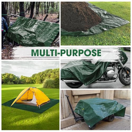 Heavy Duty Double-Sided Waterproof Poly Tarp 15x15 Feet - Image 7