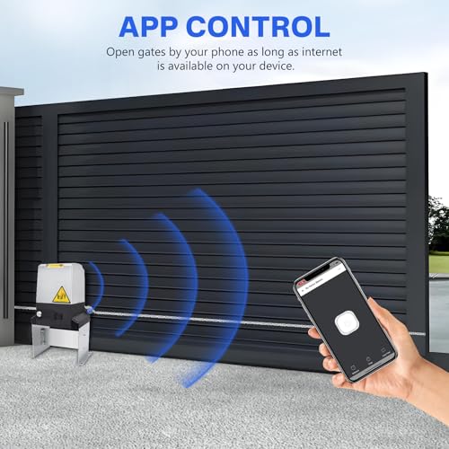4400lb Automatic Sliding Gate Opener APP Control with 4 - Image 3