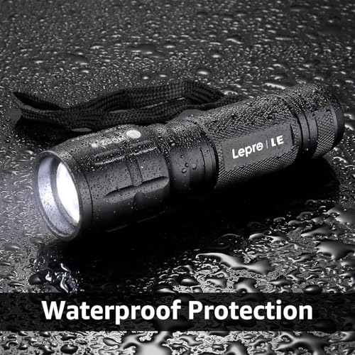 Lepro LED White Light Flashlight, High Lumens Waterproof - Image 5