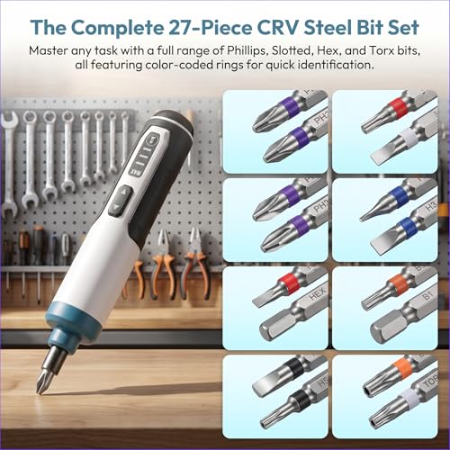 Hantinstom 3.7V Cordless Electric Screwdriver Kit | Hand Tools - Image 4