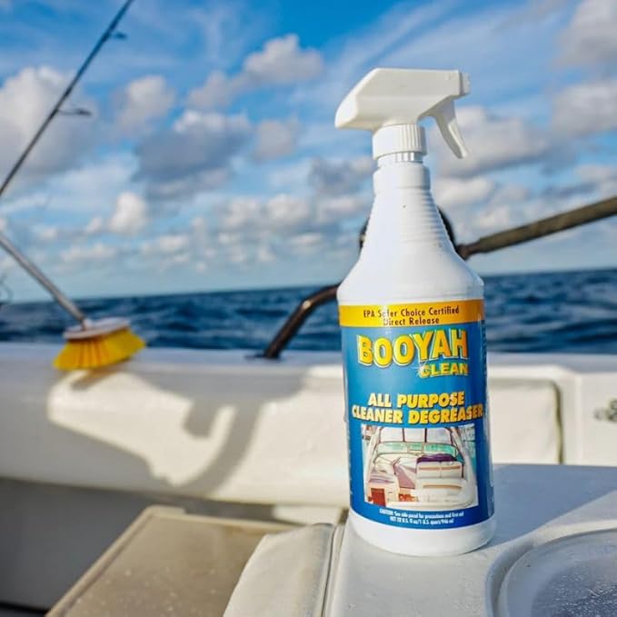 Booyah Clean All Purpose Cleaner Degreaser – Removes Grime, Stains, Fish Blood, Oil, Grease, Black Streaks, and Soot – Meets EPA Safer Choice Direct Release Criteria