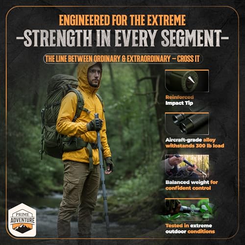 15-in-1 Tactical Survival Walking Stick & Hiking Staff – - Image 4