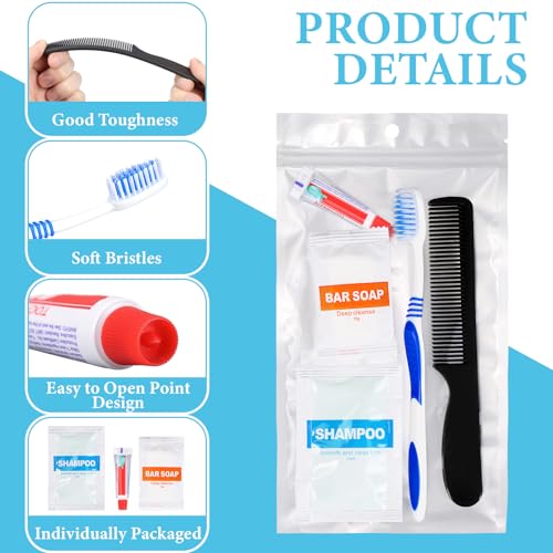 48 Sets Toiletry Kits Bulk, Travel Size Personal Hygiene Supplies - Image 4