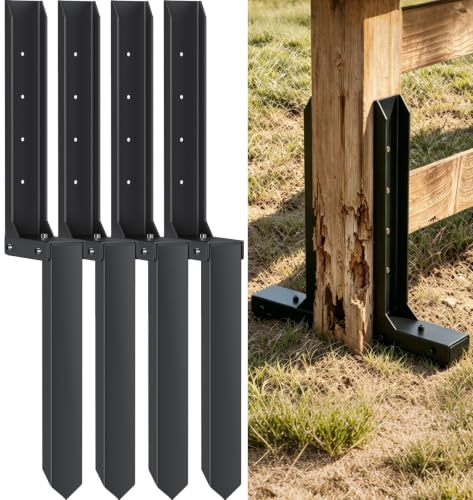 Fence Post Repair Kit, Quick Fix Leaning for 4x4/ 6x6 Wood - Image 2