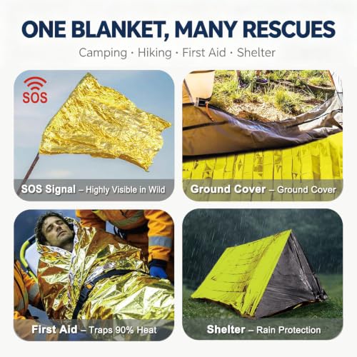 Emergency Blanket 10Pack – Gold & Silver Double Sided - Image 4