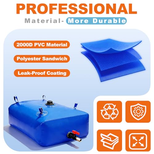 240L/63 Gal Water Bladder Tank, Foldable Portable Water - Image 4