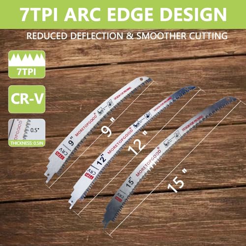 9"/12"/15" Arc Edge Reciprocating Saw Blade, 3 Pack - Image 5
