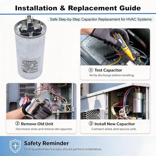 45+5 µF 45/5 MFD ±6% 370V/440VAC CBB65 Dual Run Circular Start - Image 6