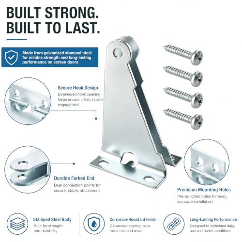 3 Pack Reinforced Storm Door Closer Bracket 2-7/8 Inches Screen - Image 7