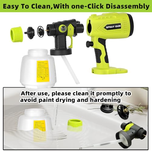 Cordless Paint Sprayer for Ryobi 18v Battery，HVLP Spray | Home Repair - Image 7