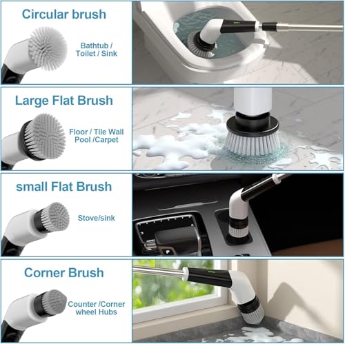 YKYI Electric Spin Scrubber Replacement Brush Heads 8 Pcs Set - Image 7
