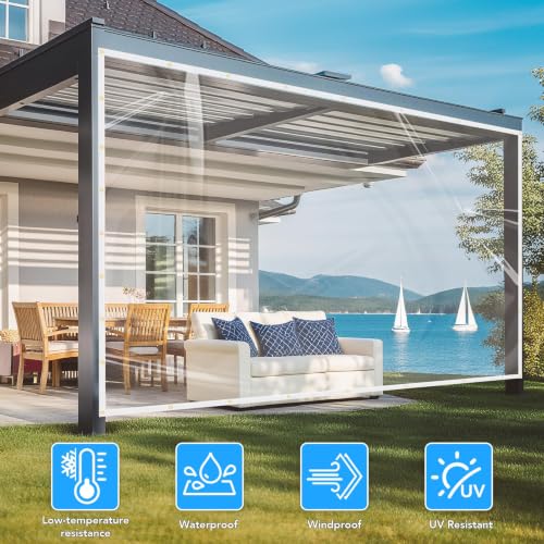8x10ft Clear Tarp, 14mil Clear Tarps Heavy Duty Waterproof - Image 3