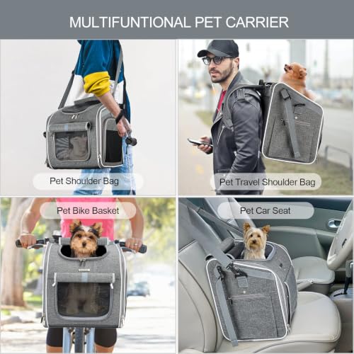 Dog Bike Basket, Expandable Soft-Sided Pet Carrier | Pet Essentials - Image 7