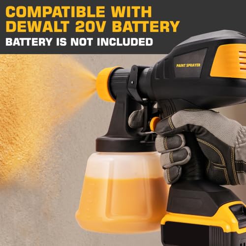 Cordless Paint Sprayer Compatible with DeWalt 20V | Home Repair - Image 8