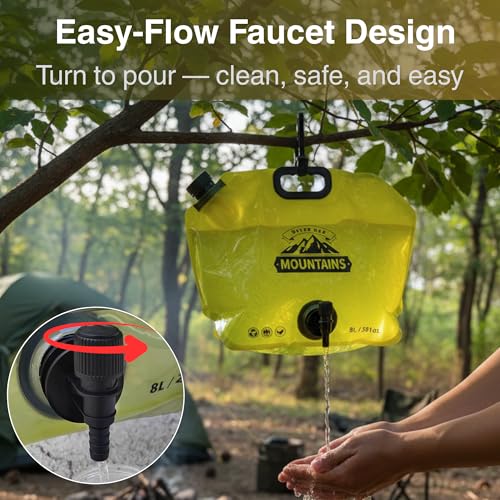 Camping Water Container 2.1 Gallon Collapsible Water Jug - Image 4