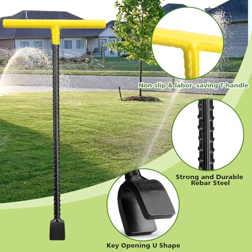 Water Meter Key 16 Inch with 4-Way Utility Key, T-handle - Image 5